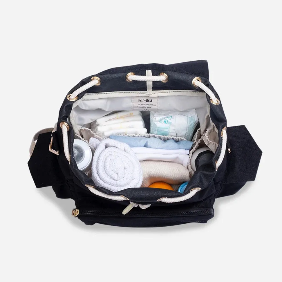 Ransel Diaper Bag - Black/Classic Vegan - KAOS