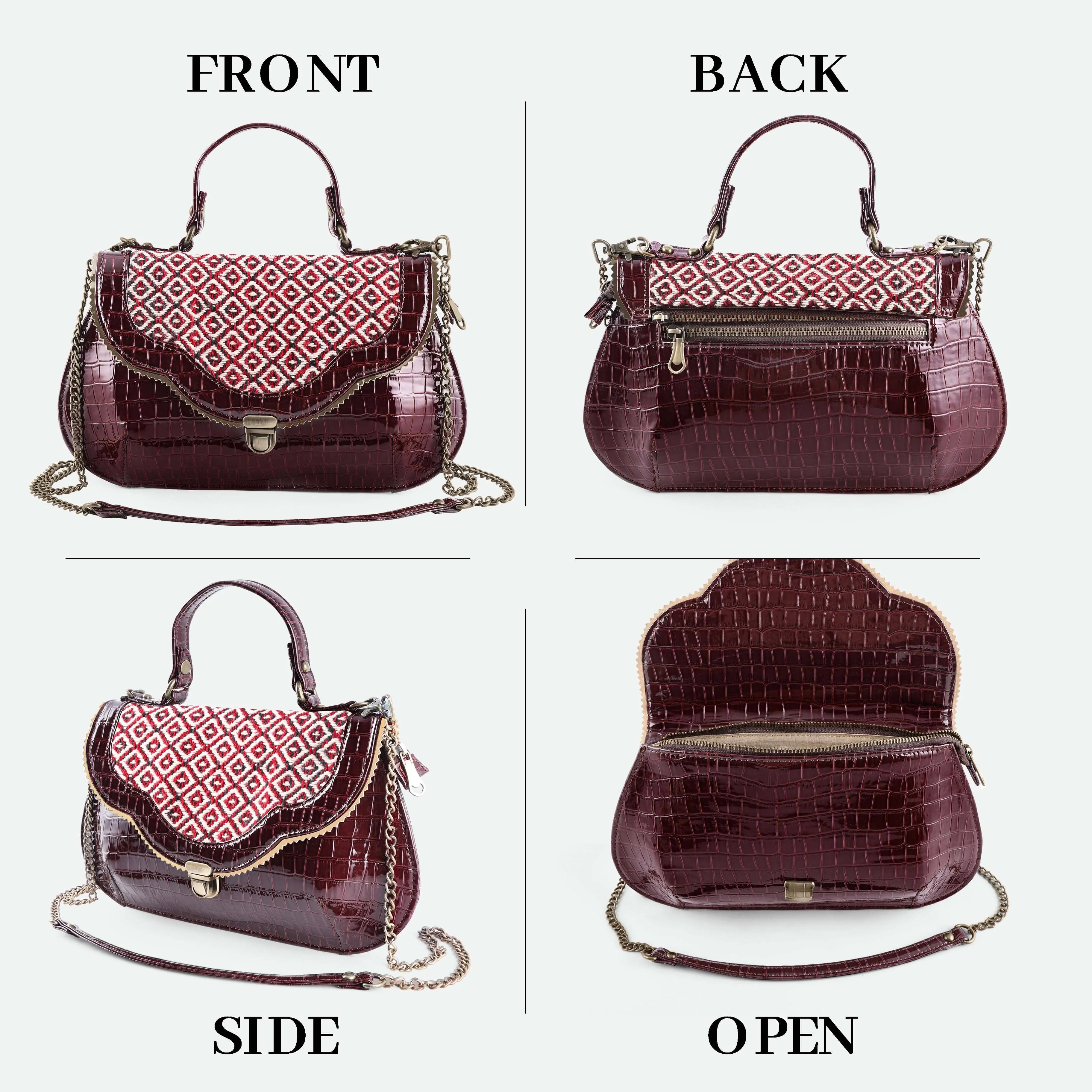 Rudhira Crocodile print stylish handbag