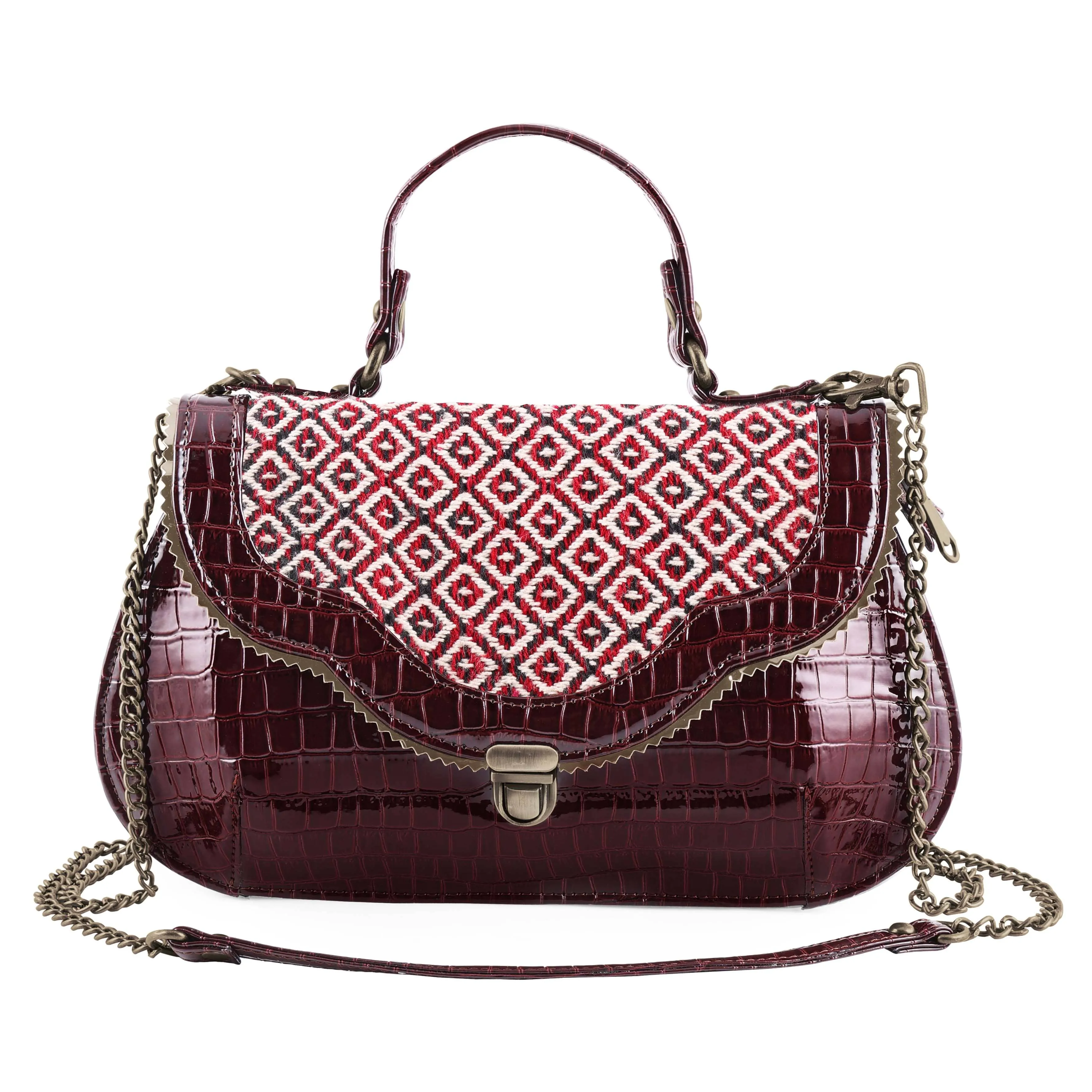 Rudhira Crocodile print stylish handbag