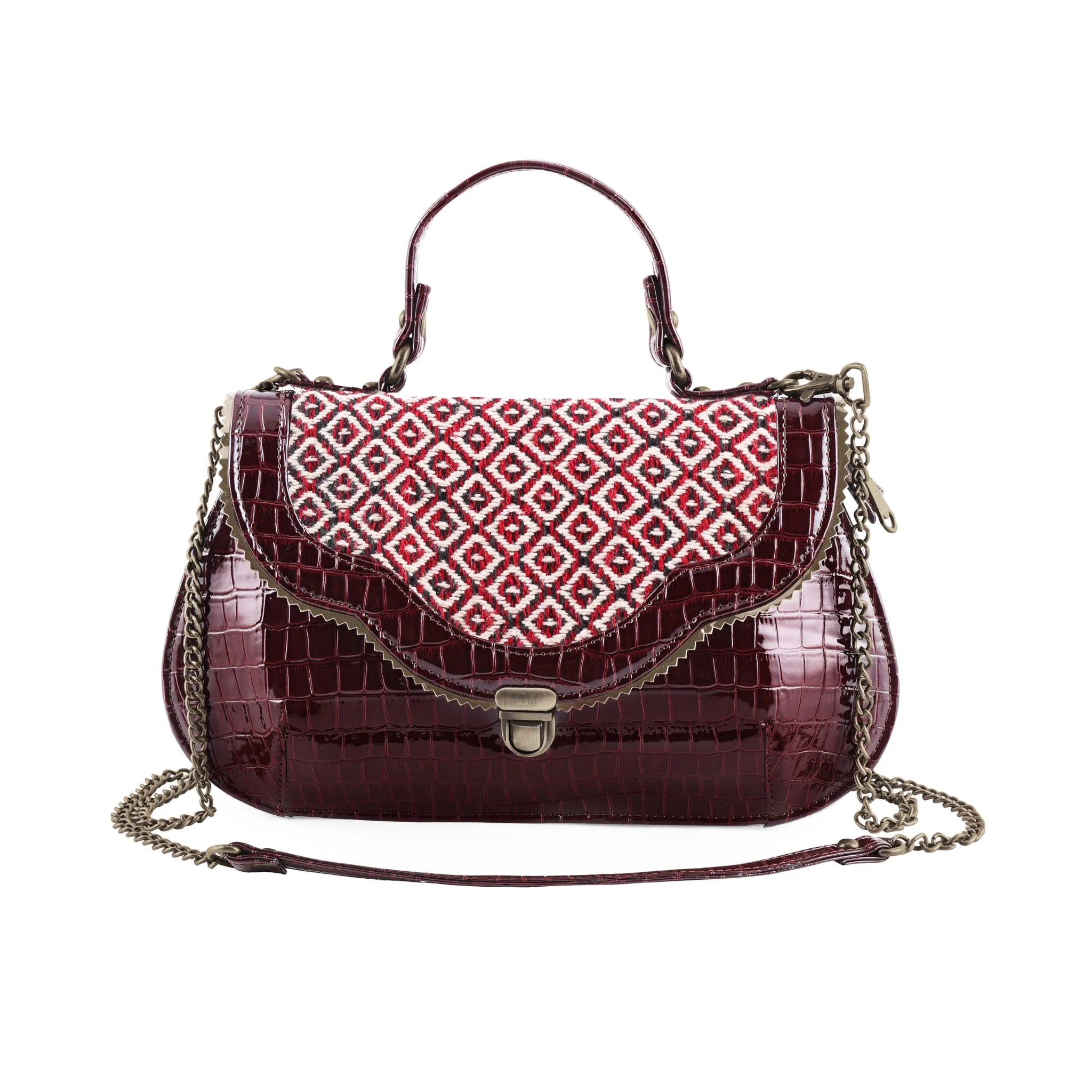 Rudhira Crocodile print stylish handbag