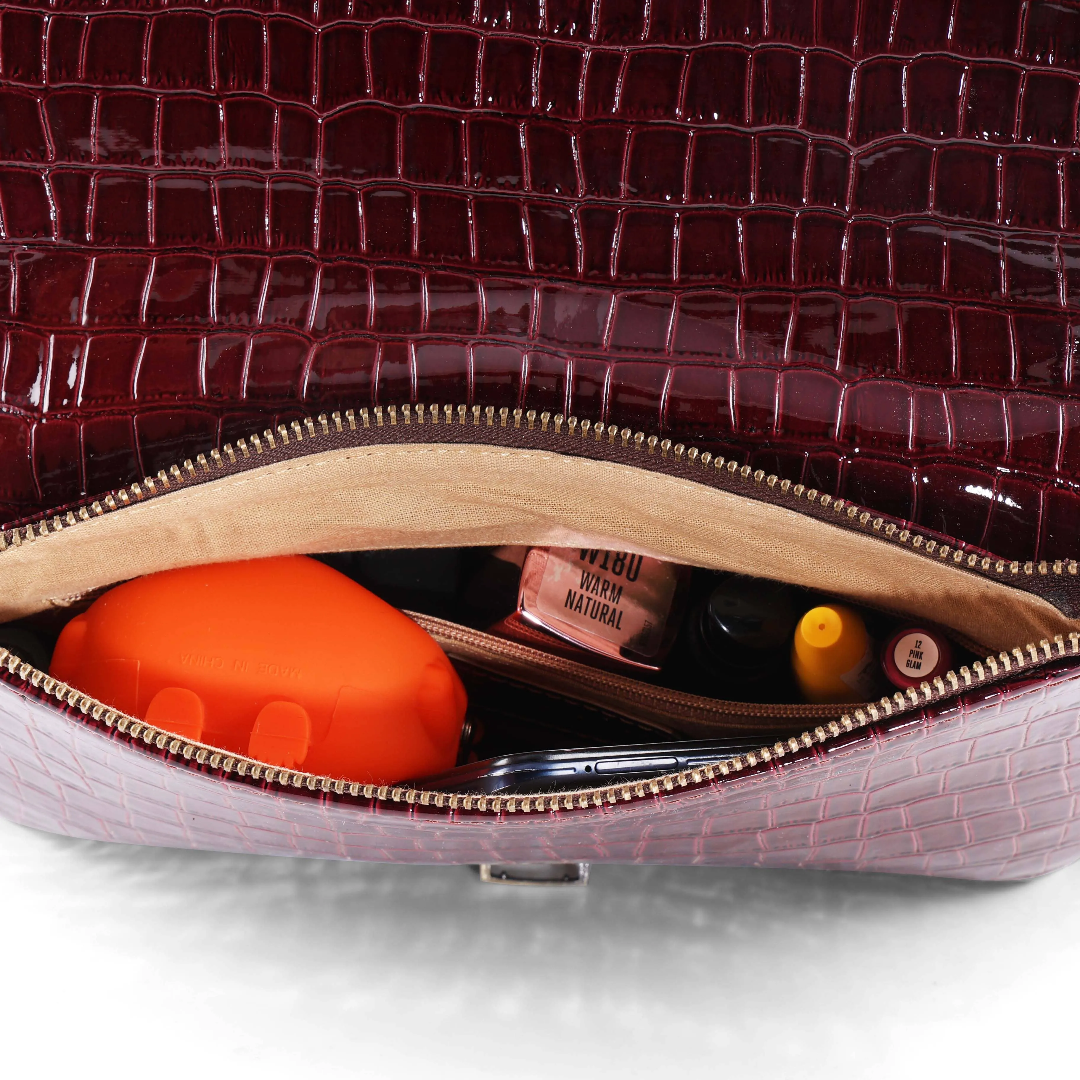 Rudhira Crocodile print stylish handbag