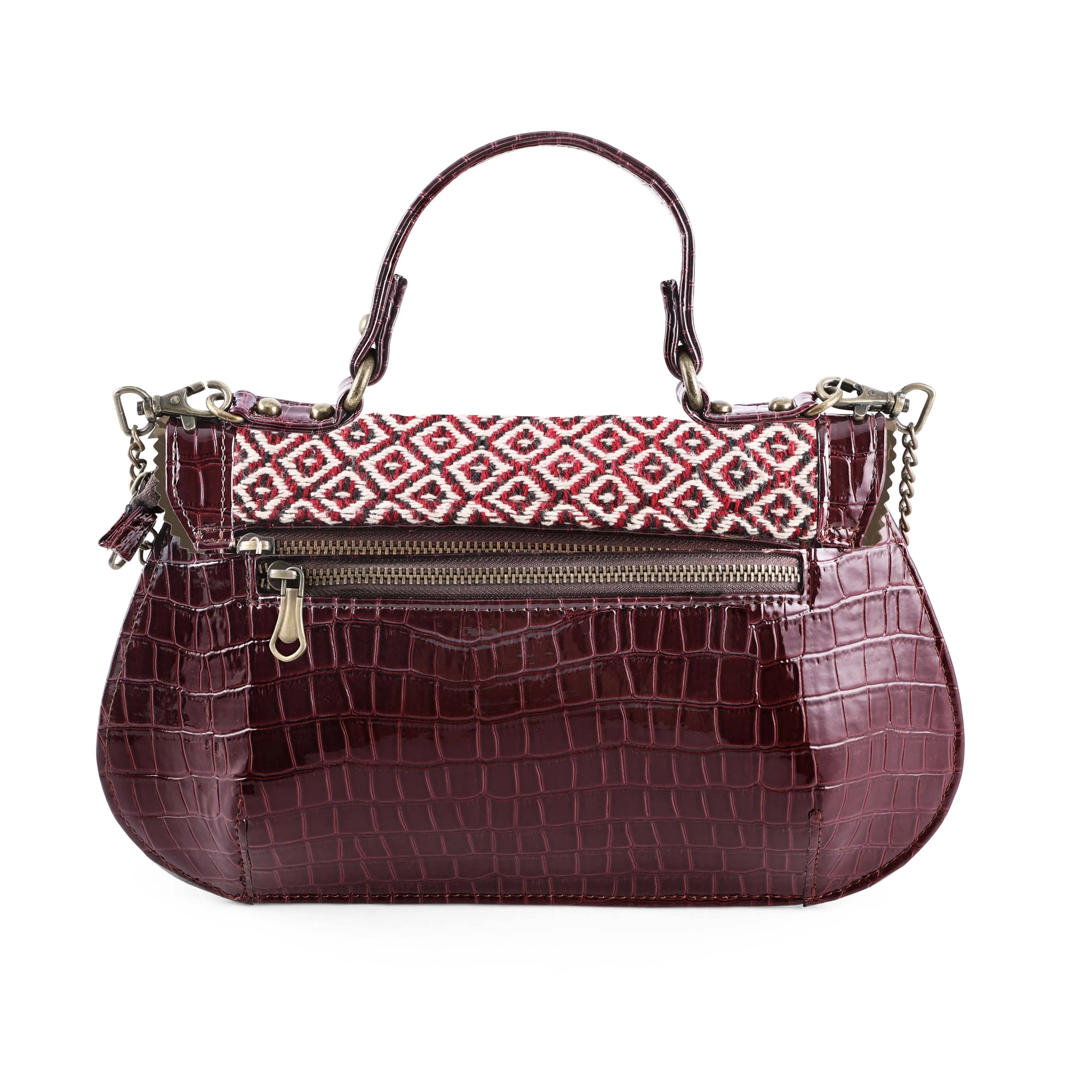 Rudhira Crocodile print stylish handbag