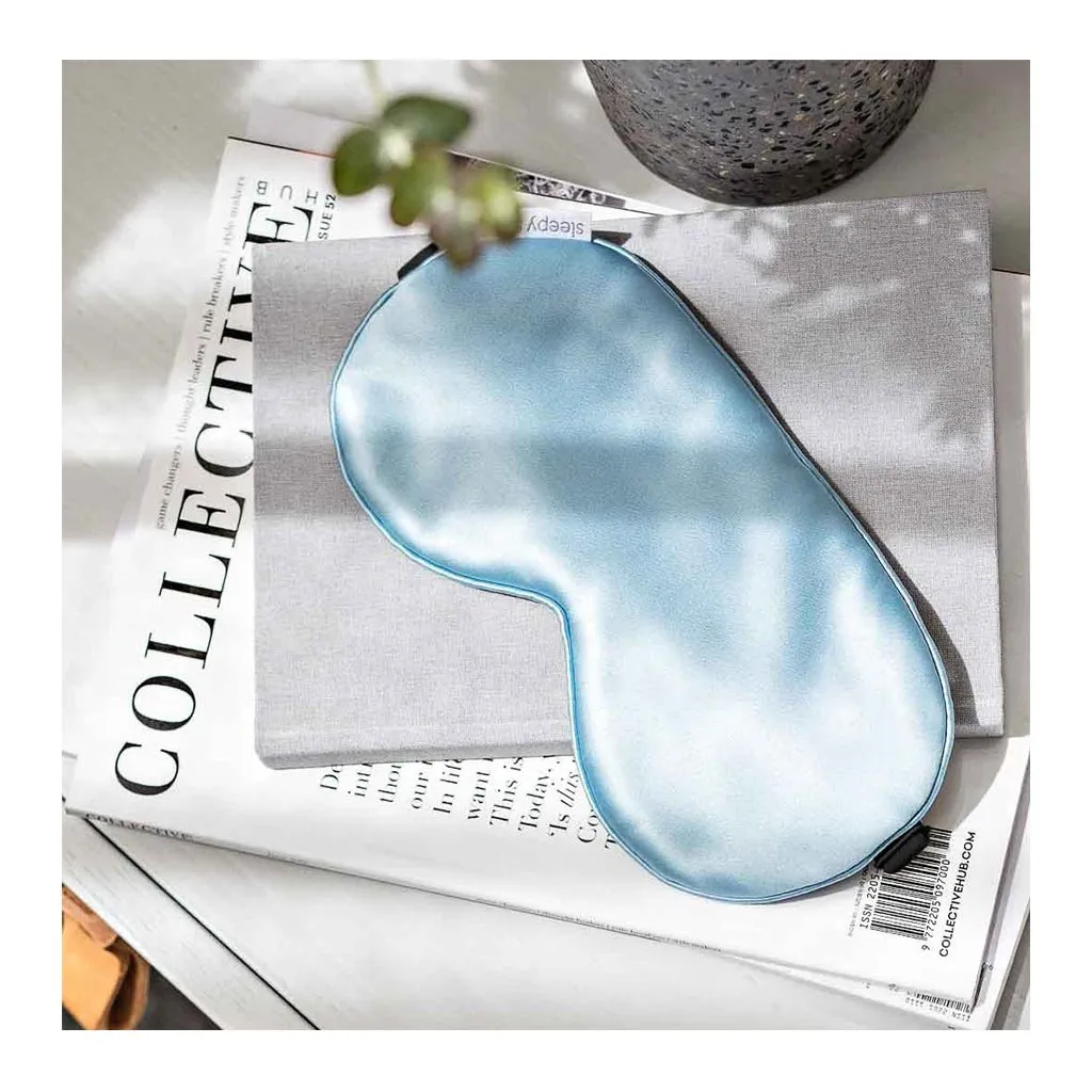 Silk Pillowcase   Silk Eye Mask Set - Sky