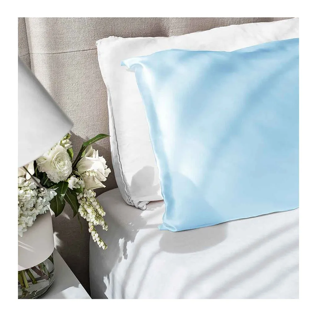 Silk Pillowcase   Silk Eye Mask Set - Sky