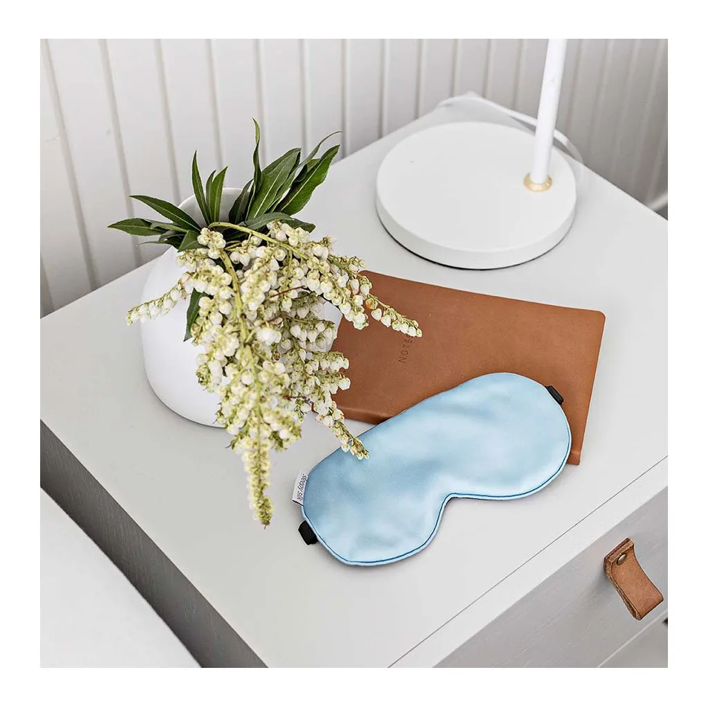 Silk Pillowcase   Silk Eye Mask Set - Sky