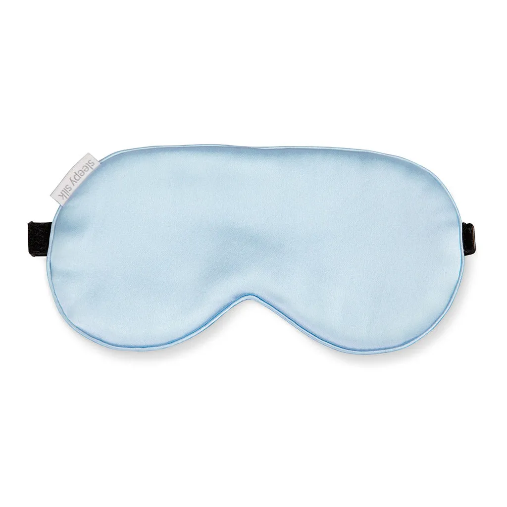 Silk Pillowcase   Silk Eye Mask Set - Sky