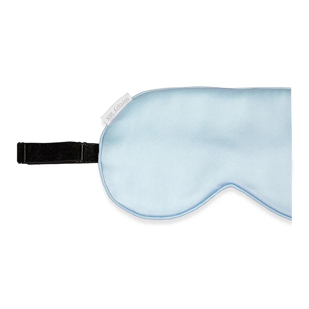 Silk Pillowcase   Silk Eye Mask Set - Sky