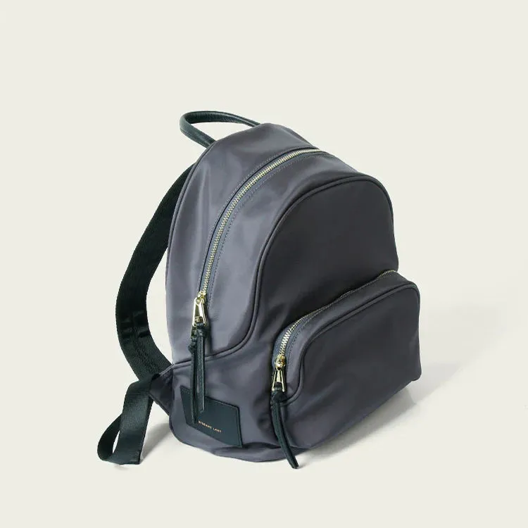 Small Black Nylon Backpack Waterproof Rucksack For Women