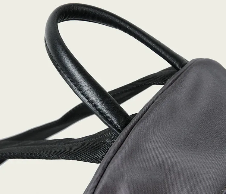 Small Black Nylon Backpack Waterproof Rucksack For Women
