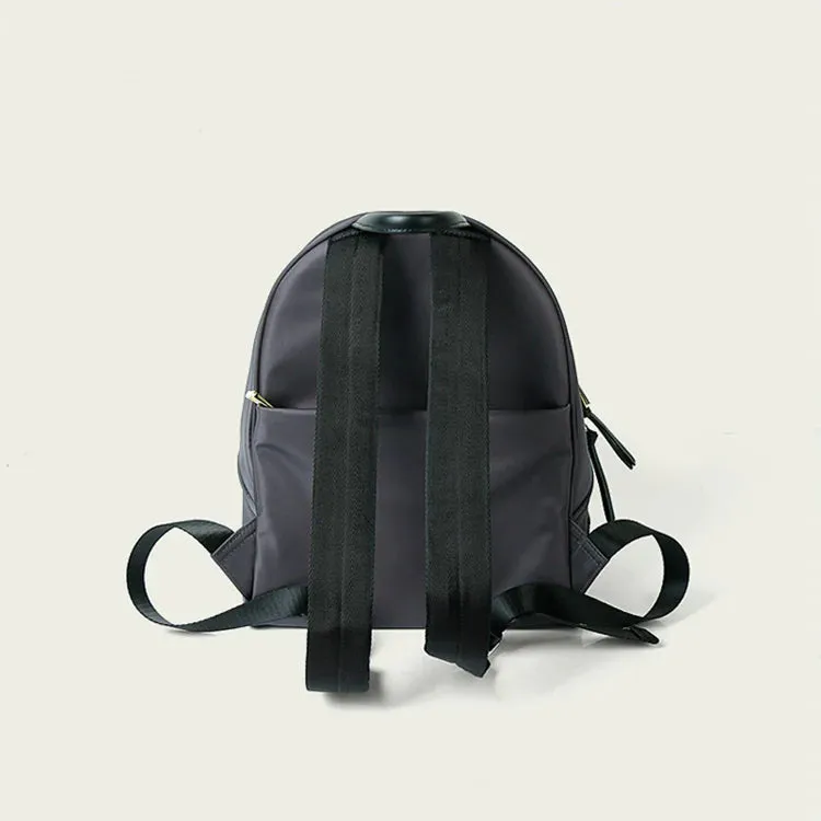 Small Black Nylon Backpack Waterproof Rucksack For Women