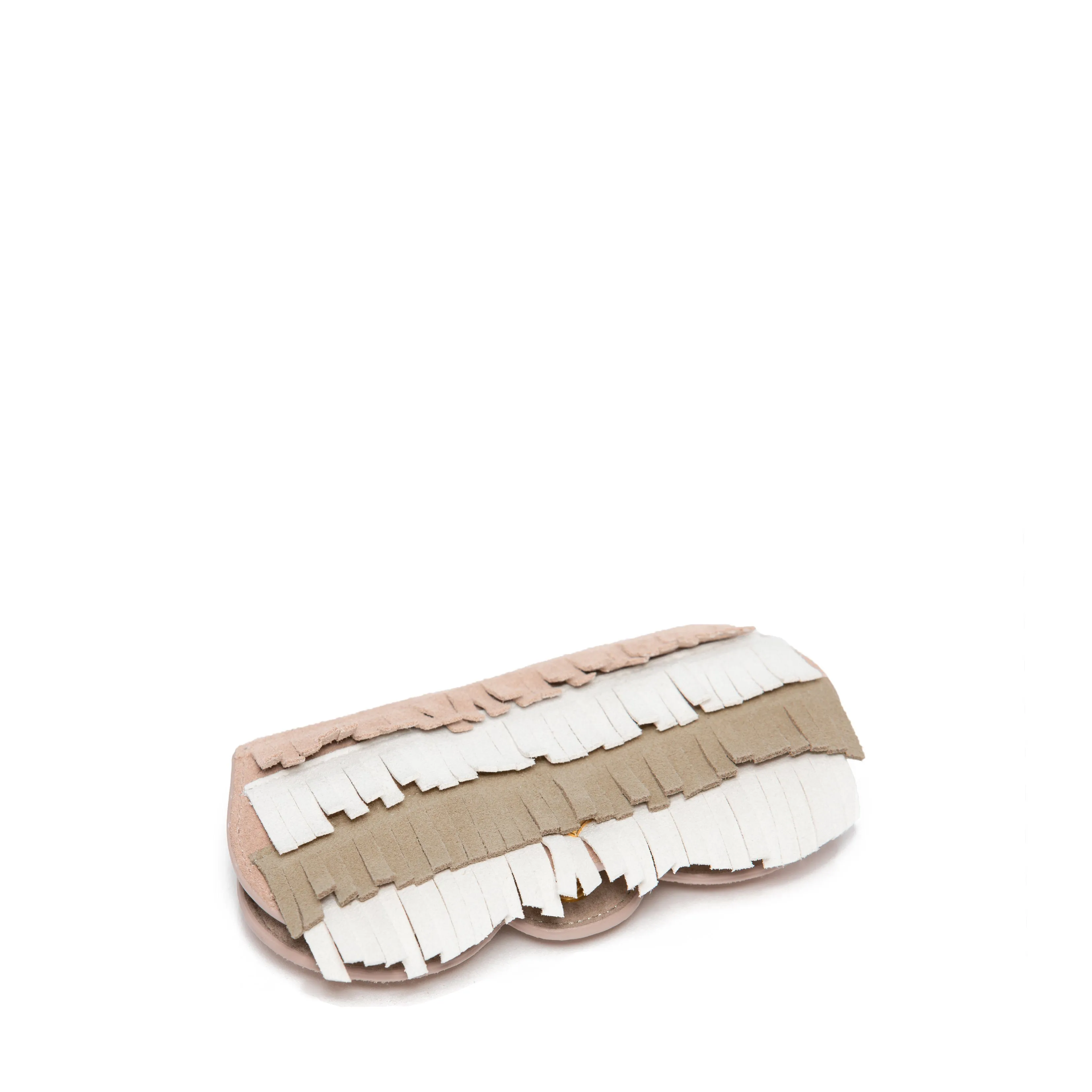 Sunglasses Case | All Over Fringes |  Leather 24K Gold Plated