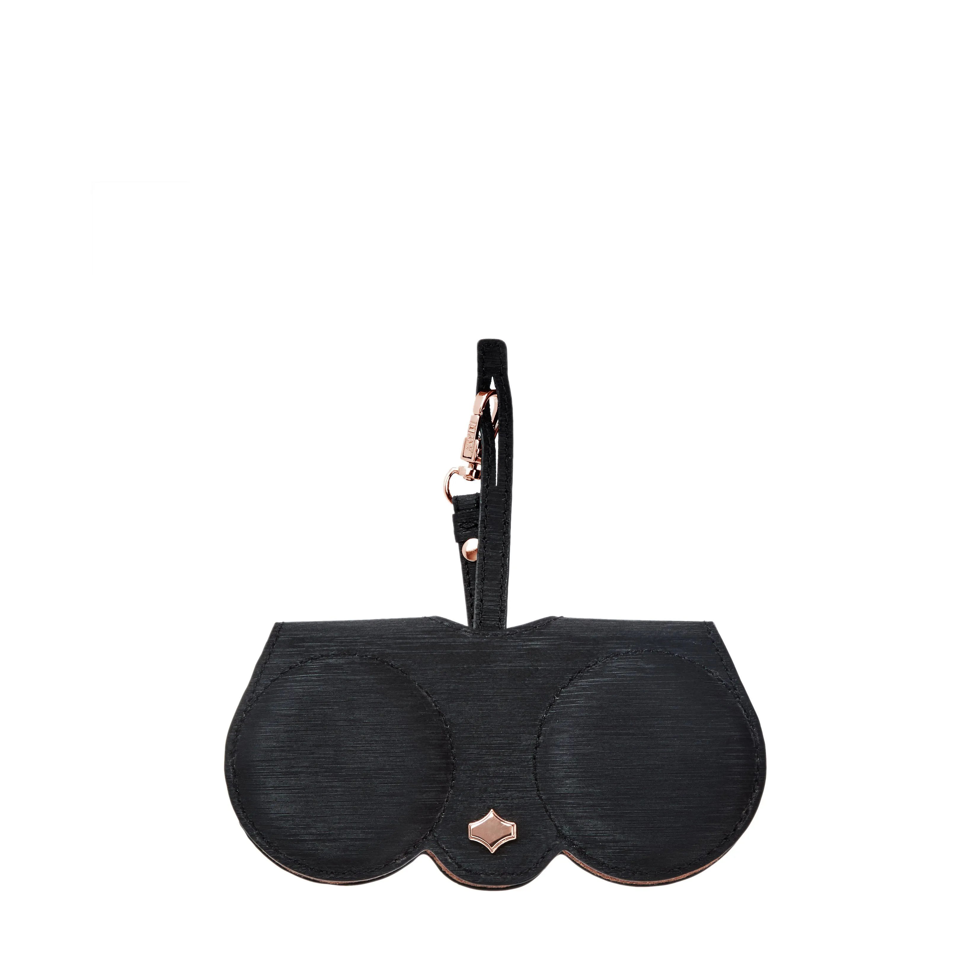 Sunglasses Case |   Neubau Black |  Vegan 24K Rose Gold Plated