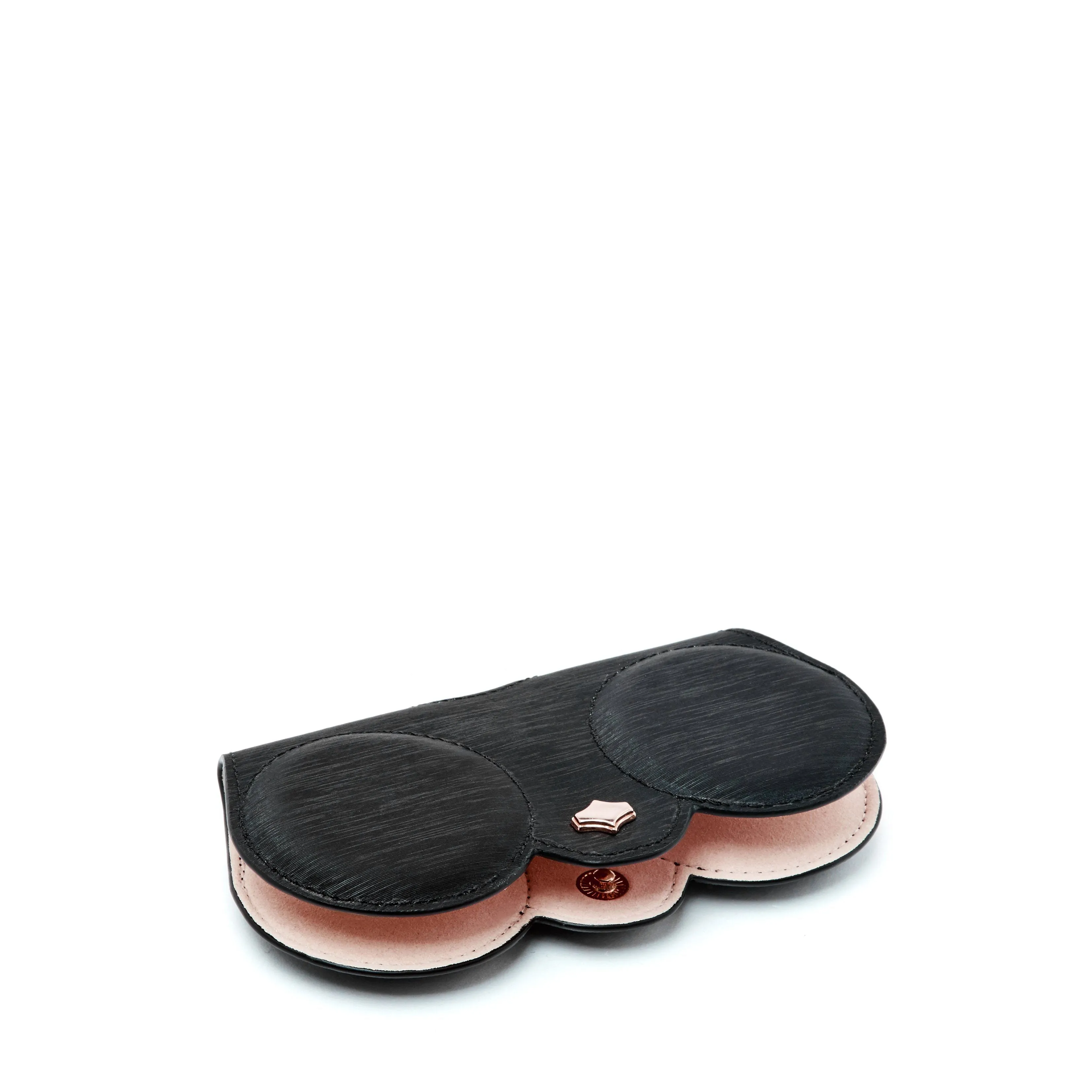Sunglasses Case |   Neubau Black |  Vegan 24K Rose Gold Plated