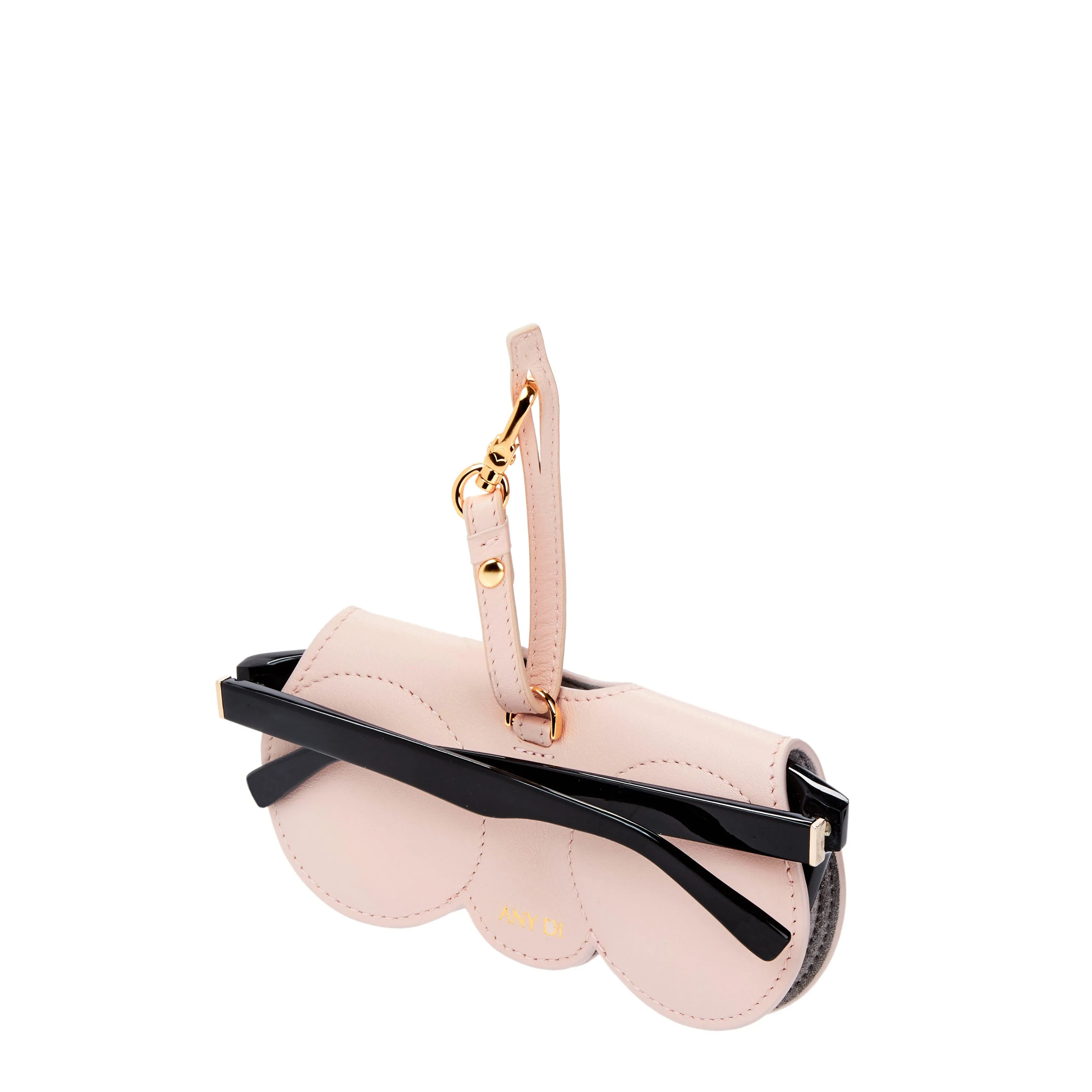 Sunglasses Case | Pirate Cat | Nappa Leather Gold Plated