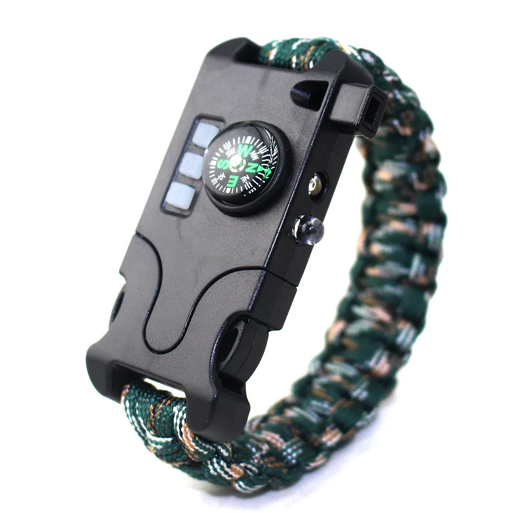 Survival Rechargeable Survival Wirst with LED Flashlight,Compass