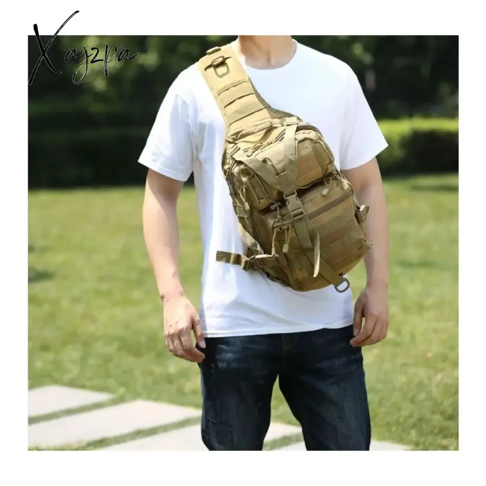 Tactical  Men's Sling Chest Bag Military Cross Body Shoulder Side Bag for Men 20L Outdoor Camping Backpack Trekking Chest Bag