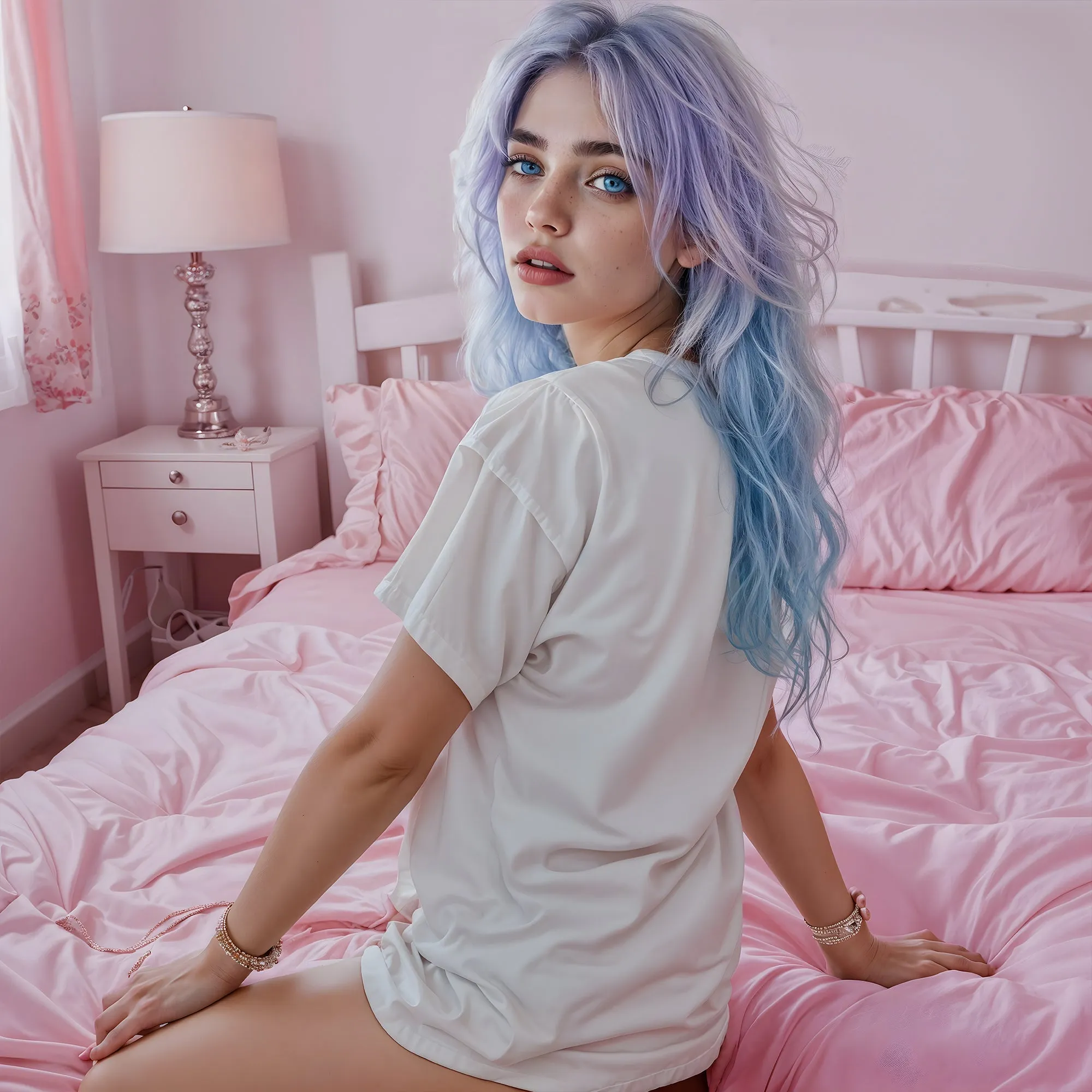 Unleash Your Inner Anime Thirst Trap: Epic Bunnygirl Oversized Cotton T-Shirt