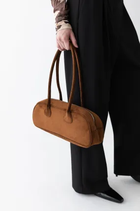 VEGAN SUEDE BOWLER BAG