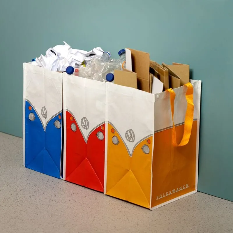Volkswagen VW T1 Camper Recycling Bags - Set of 3