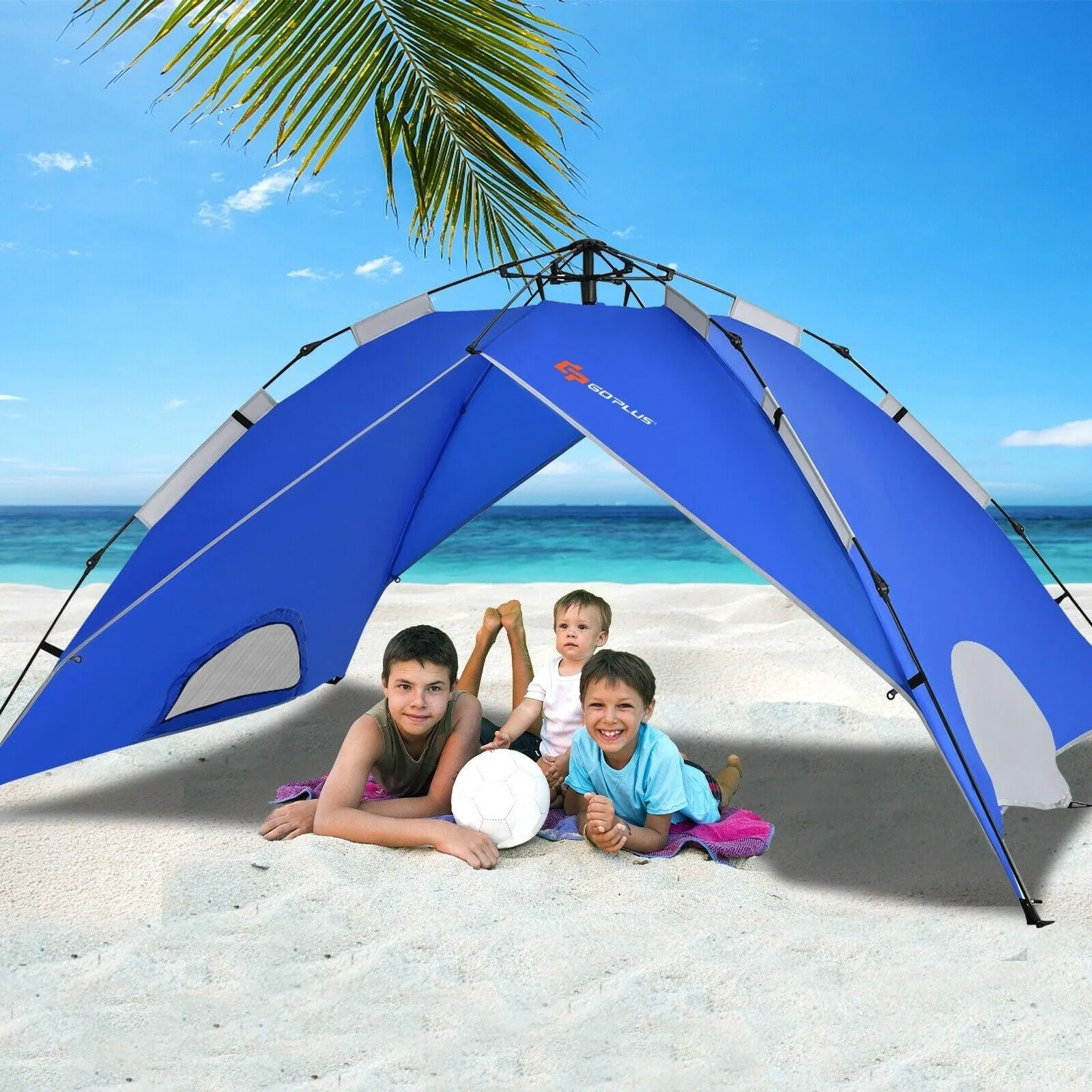 Waterproof Camping Tent GP11624，2-in-1 4 Person Instant Pop-up Tent