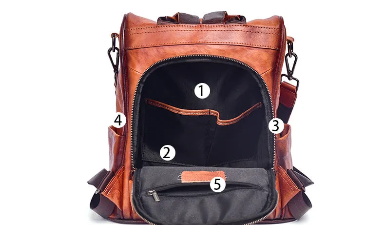 Womens Convertible Backpack Crossbody Bag Ladies Rucksack Bag