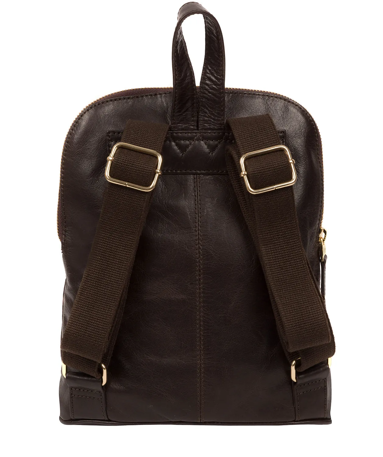 'Zinnia' Dark Brown Leather Backpack